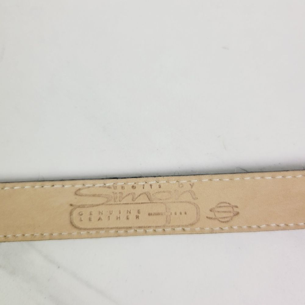 BB Simon Zebra print calf hair leather belt silver buckle - Picture 7 of 7